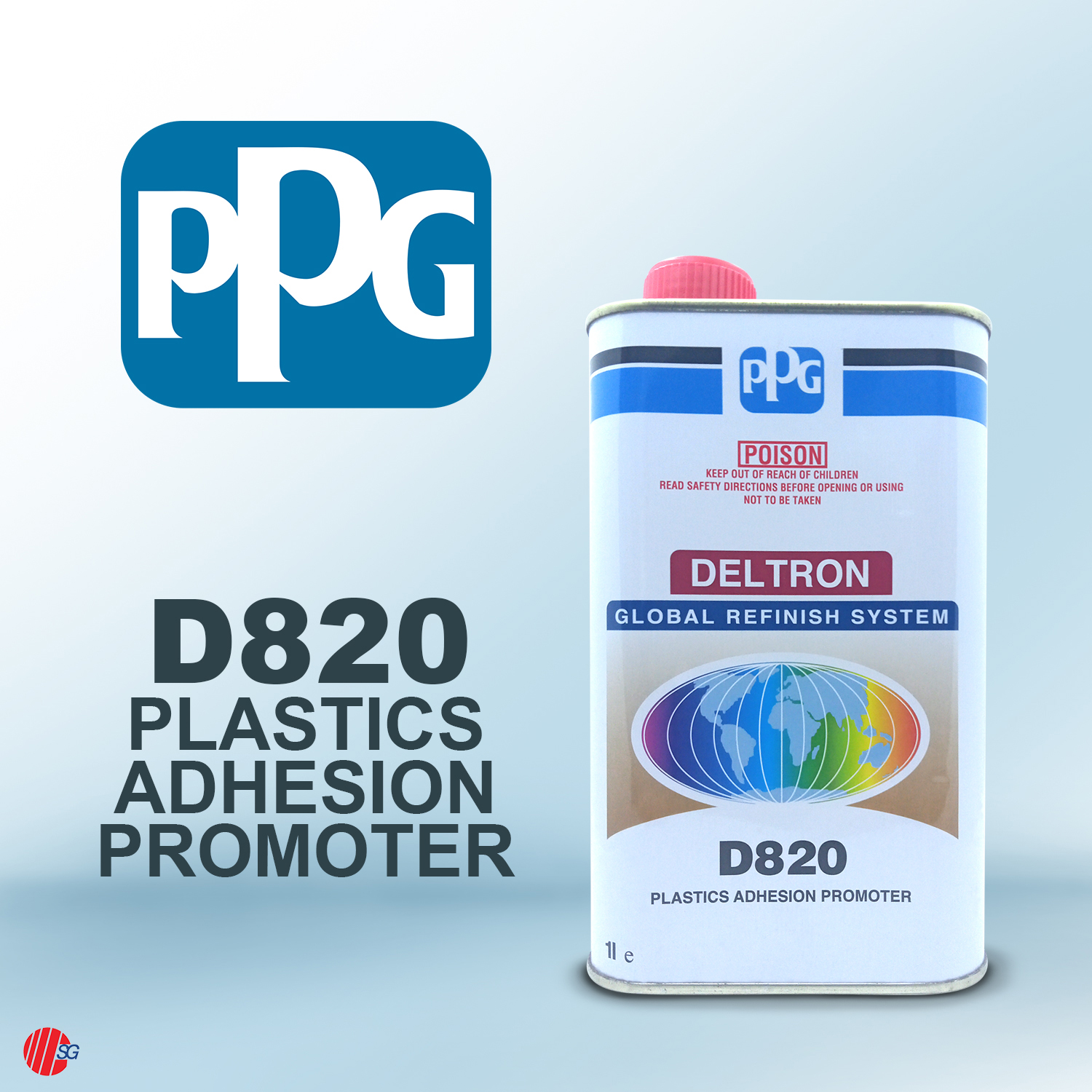 Apprêt PPG® Deltron D820 Primaire adhérence plastique transparent 1L